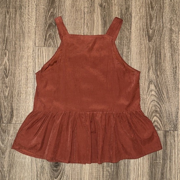 Listicle Rust Button-Up Top - Picture 2 of 8